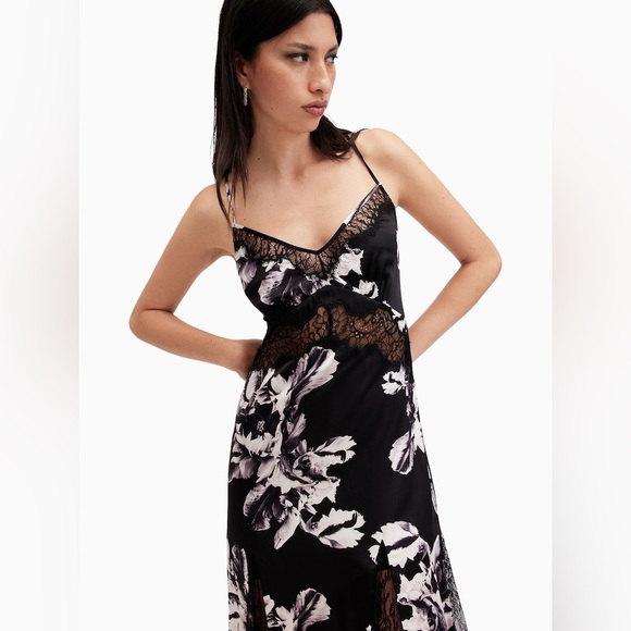 NWT $429 AllSaints Jasmine Floral Print Dress - Picture 7 of 13